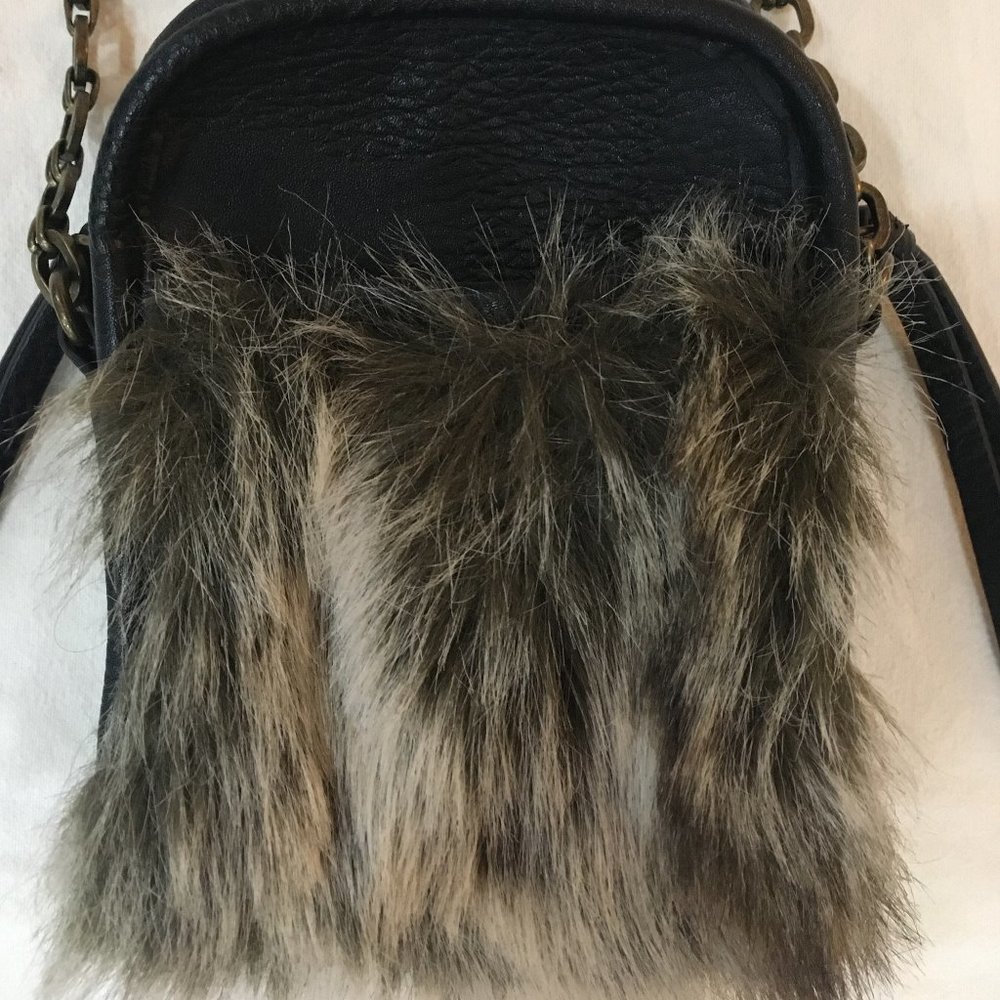 Silence + Noise Mini Faux Fur Purse